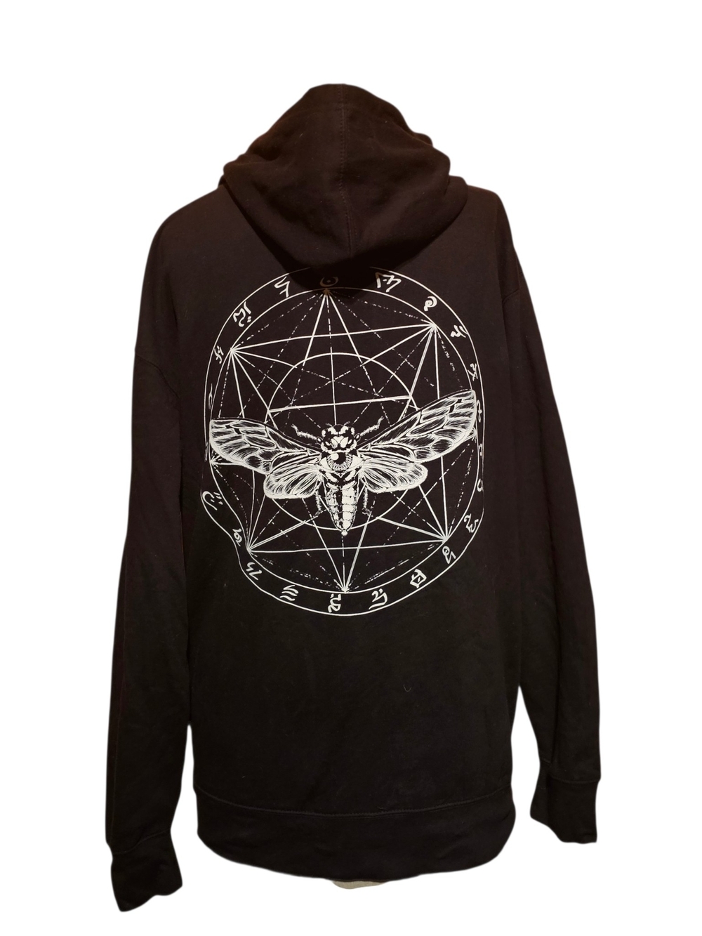Forbidden Alchemy Gothic Moth Graphic Hoodie - Women's Large